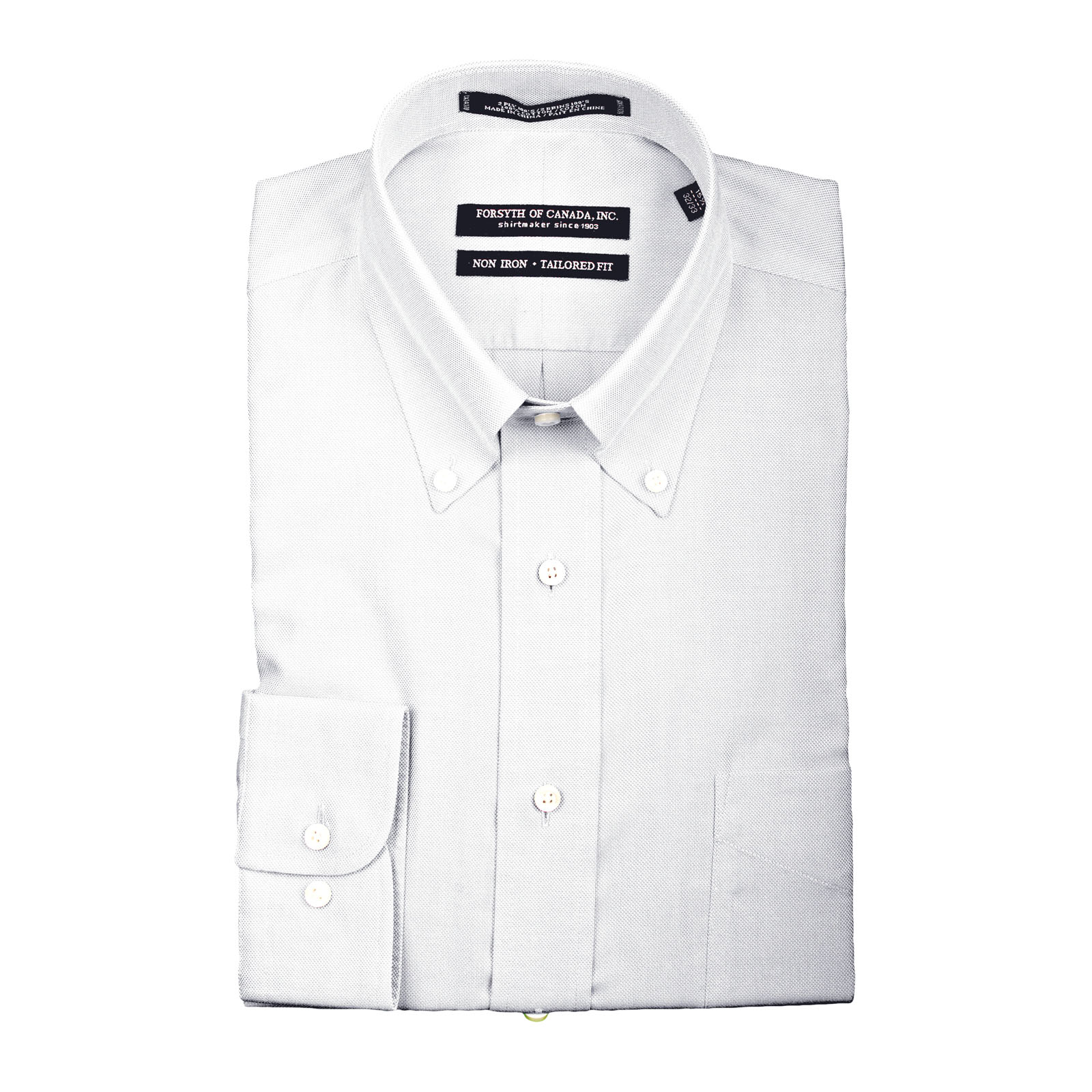 Men's Royal Oxford Shirt Button Collar - White